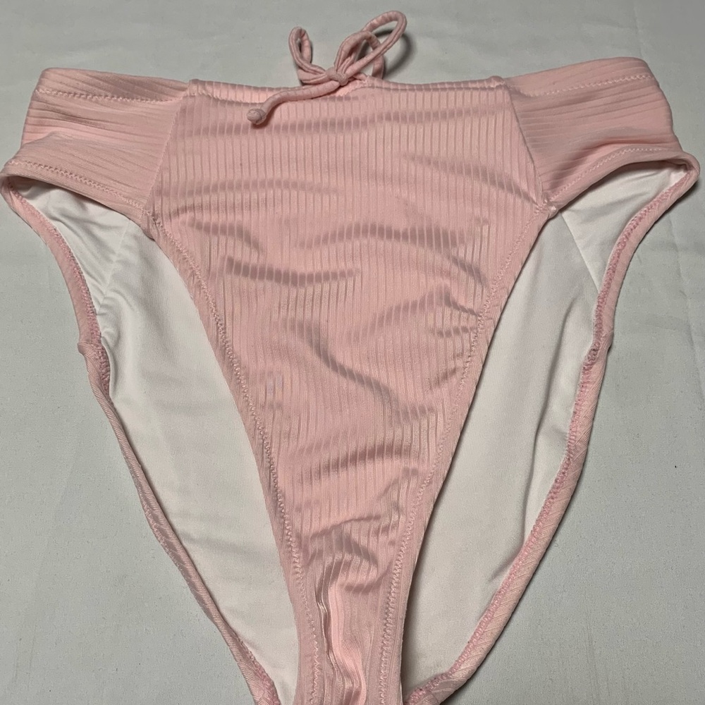 Old Navy Soft Pink Ribbed Swim Bottom